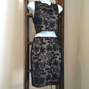 Sequin Formal Dress, Two Piece- Sienna Sky Size S
